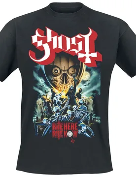 T-Shirt - Rite Here Poster Tee - S bis L - für Männer - Größe S - schwarz - Lizenziertes Merchandise! - Männer - male - GHOST - FashionsVida