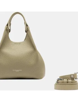 Bolso shopper mediano de piel en morado con bolsillo extraíble - Gianni Chiarini - FashionsVida