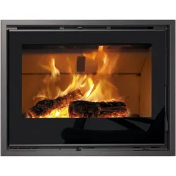 Chimenea insertable de leña de 80 cm de ancho, con dos ventiadores I80