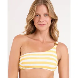 Top de bikini estampado con relleno