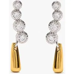 Pendientes con circonitas decorativa y abalorio colgante