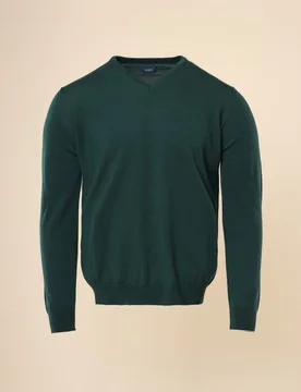 Jersey de hombre 100% lana fina merino en - Wickett Jones - FashionsVida