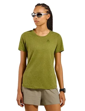 Maglietta A Maniche Corte Crew Active 365 Linencool Guacamole Melange XS - Odlo - FashionsVida