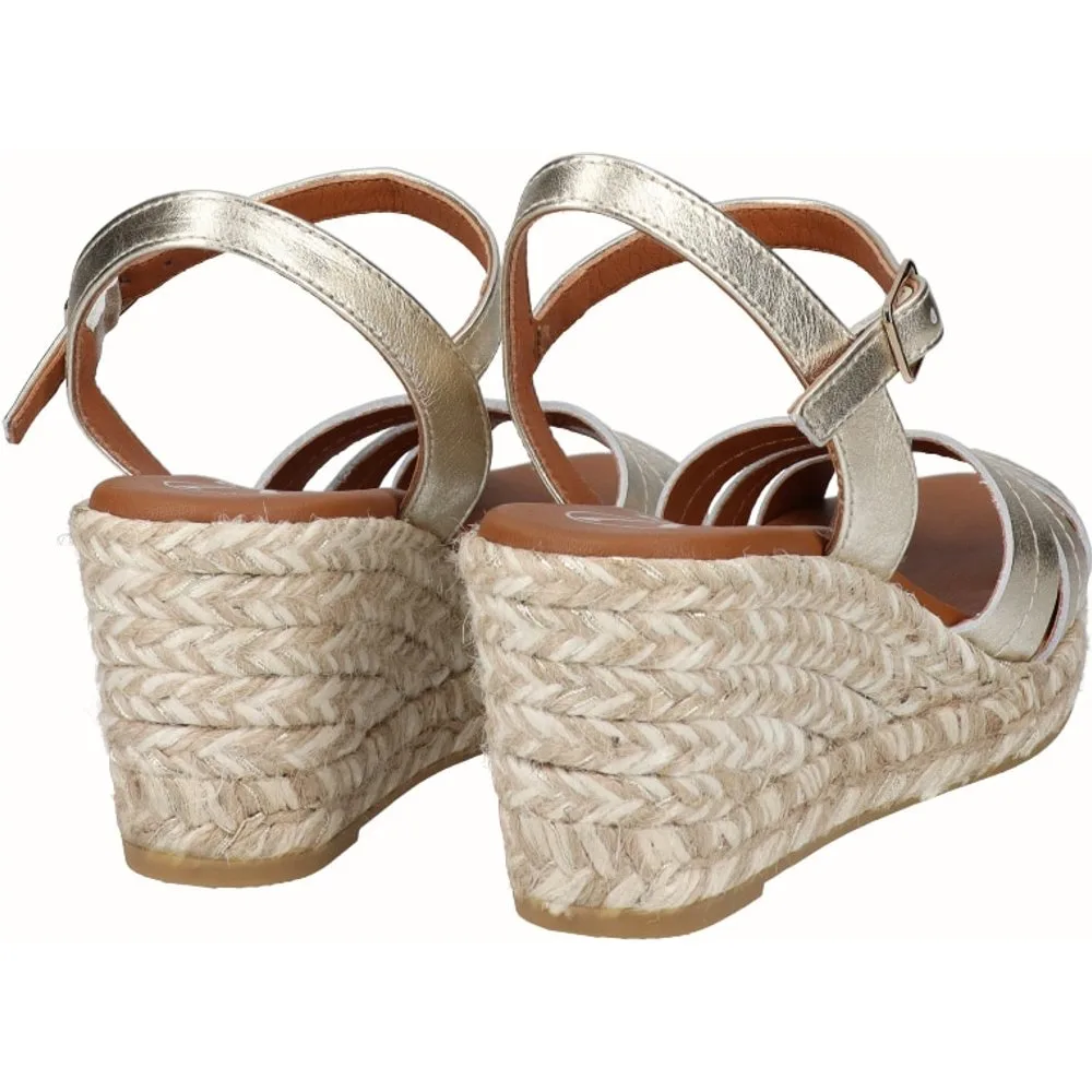 Sandalias de cuña de mujer de piel - Viguera - FashionsVida