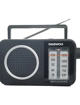 Radio Portable Dw1124 Black One Size unisex - Daewoo - FashionsVida