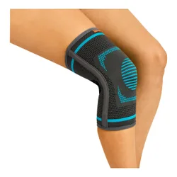 Kniebandage mit Stabilisatoren grau M