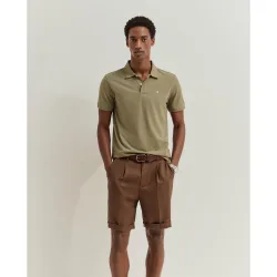 Polo de manga corta slim fit de hombre de algodón