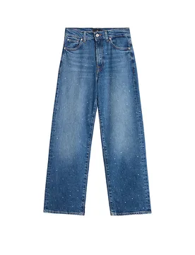 Jeans Straight Fit STOVEPIPE blau 28 Damen - 7 for all mankind - FashionsVida