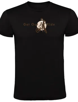 Maglietta A Maniche Corte Get Out And Ride Black - Kruskis - FashionsVida