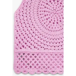 Top de mujer 100% algodón de crochet en liso
