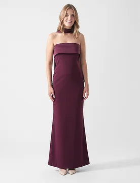 Vestido de noche rojo oscuro 34 - Vera Mont - FashionsVida