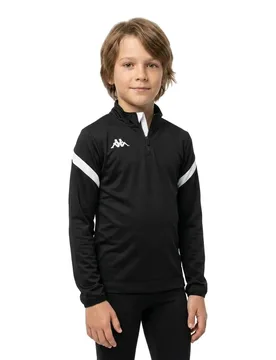 Sweat à Demi-zip Dolvole Black / White 8 Années Garçon,Fille - Kappa - FashionsVida