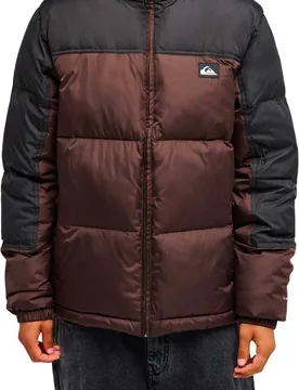 Doudoune chaude et imperméable - Cold Days Puffer Jacket Java en Nylon - Taille L - Bordeaux - Quiksilver - FashionsVida