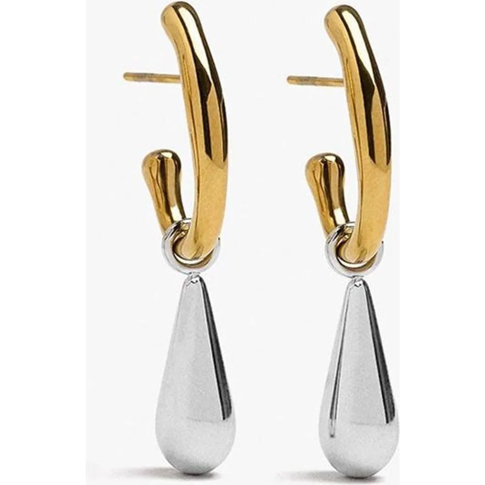 Pendientes de acero inoxidable con abalorio colgante - Parfois - FashionsVida
