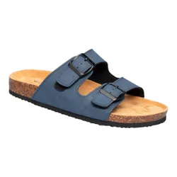 Bequem-Klettpantolette "unisex" blau 39 Damen