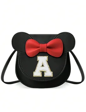 Pieza Cartera para niñas, Regalo de cumpleaños personalizado con inicial para adolescentes, Bolso bandolera con decoración de orejas de ratón y la - Shein - FashionsVida