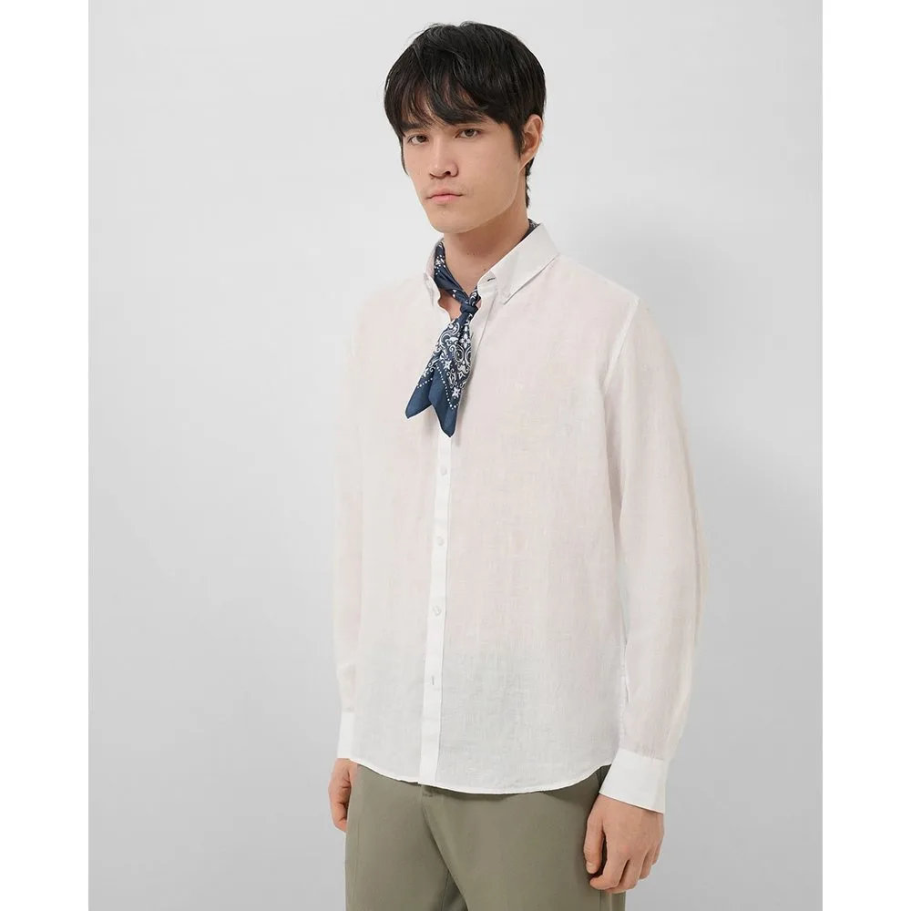 Camisa regular fit de lino de hombre - Roberto Verino - FashionsVida