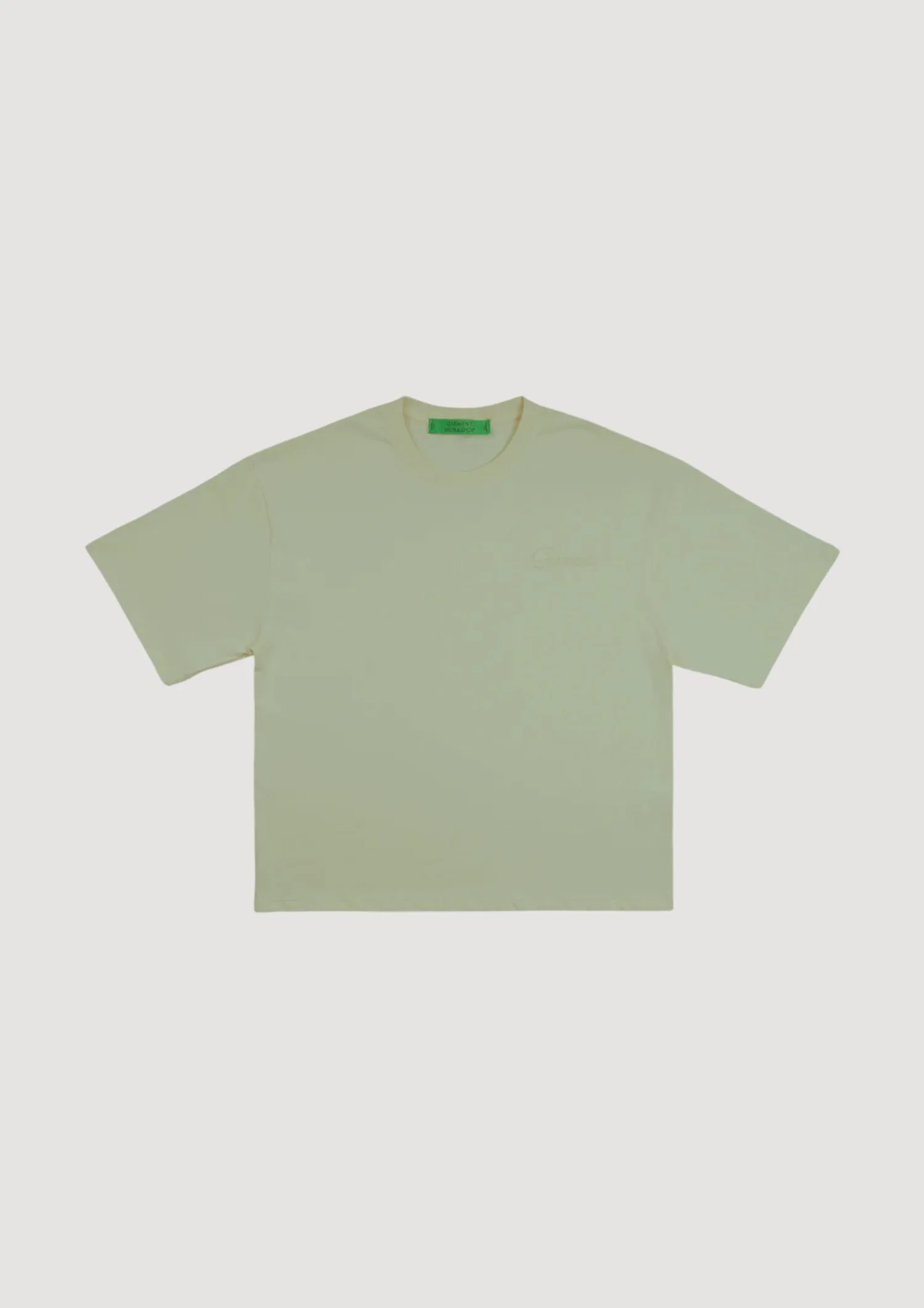 Boxy Tee With Double Embroidery - GARMENT WORKSHOP - FashionsVida