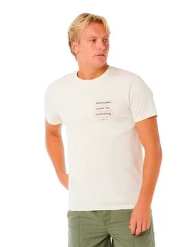 T-shirt à Manches Courtes Vaporcool Search 3 Stacks Bone XL - Rip curl - FashionsVida