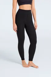 Womens Fleece Lined Heavy Weight Leggings - Black - Black - Size: L