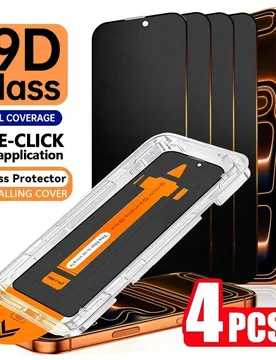 Piezas Protector de pantalla de vidrio templado con privacidad a prueba de golpes para iPhone 17 Pro Max/17/16 Pro Max/Air/16/15 Pro Max/15 Pro/15 Plu - Shein - FashionsVida