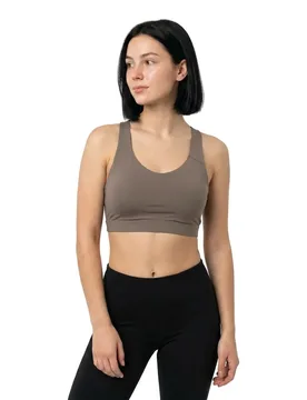 Soutien-gorge De Sport à Fort Impact Optime Essentials Workout Chalky Brown M - Adidas - FashionsVida