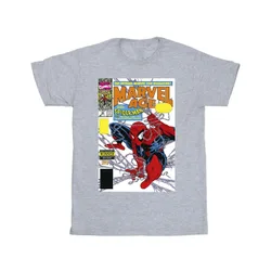 Mens Spider-Man Age Comic Cover T-Shirt (Sports Grey) - Light Grey Cotton - Size 4xl