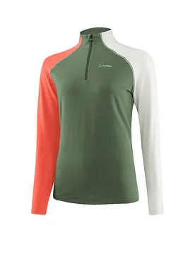 Löffler Camiseta interior de manga larga con cremallera TRANSTEX Coblo para mujer oliva 36 - LÖFFLER - FashionsVida