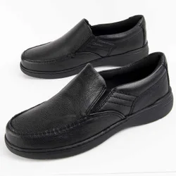 Mens Moccasin Confore12 Black Leather - Size Uk 6
