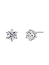 Ohrstecker CROWN STUDS Large Steel silber damen