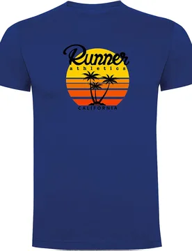 Maglietta A Maniche Corte Runner Athletics Royal Blue S - Kruskis - FashionsVida