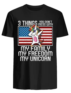 Funny 3 Things Dabbing Unicorn American Flag T Shirt. New 100% Cotton Short Sleeve O-Neck Casual T-shirts Loose Top Size S-3XL - Aliexpress - FashionsVida