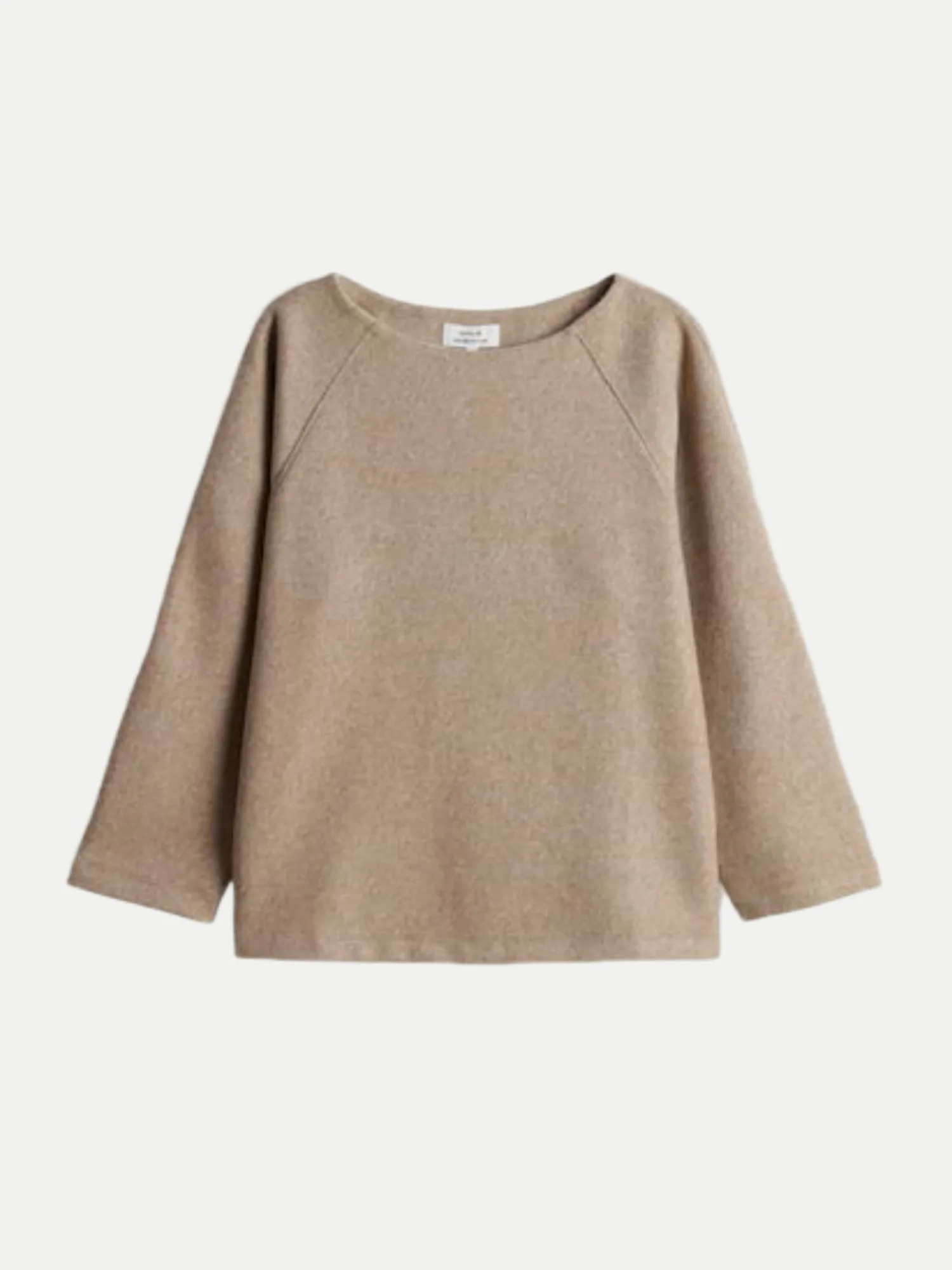 Sweatshirt Gusera mit feiner Mélange Optik Beige 42 - Opus - FashionsVida