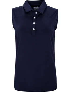 Polo ohne Arm Mesh Back, navy s - FootJoy - FashionsVida