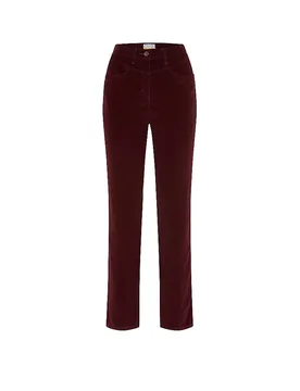 Pantalon en velours côtelé LAURA NEW rouge foncé 46 (court) - Raphaela By Brax - FashionsVida