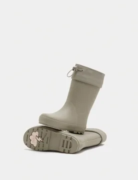 Kids' Plain Cuff Wellies (4 Small - 6 Large) Green Mix male - M&S - FashionsVida