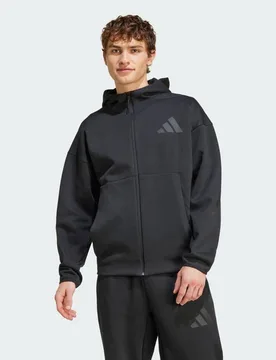 Z.n.e. Full-zip Hooded Track Uomo - Giacche Nero - Taglia XXXL - Poly Mesh XXXL - Adidas - FashionsVida