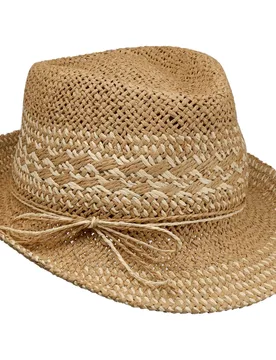 Twotone Trilby Straw Hat by - camel - Damen - Size: One Size - Loevenich - FashionsVida