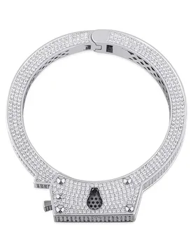 Funny Bling Iced Out Handcuffs Shape Bracelets Paved Setting Zircon Stone Hand Chain for Rapper Men Goth Jewelry - Aliexpress - FashionsVida