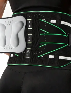 Cinturón de soporte lumbar transpirable con almohadilla de soporte lumbar 3D extraíble para hombres y mujeres, para el hogar y el levantamiento en e - Shein - FashionsVida