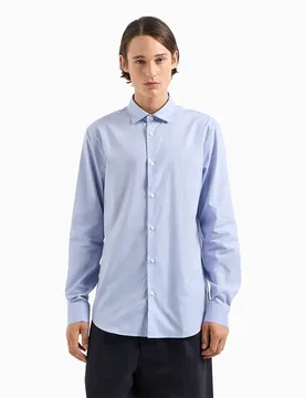 Exchange Camicia A Maniche Lunghe 6dzc22-zn5sz Blue Micro Dots XS - Armani - FashionsVida