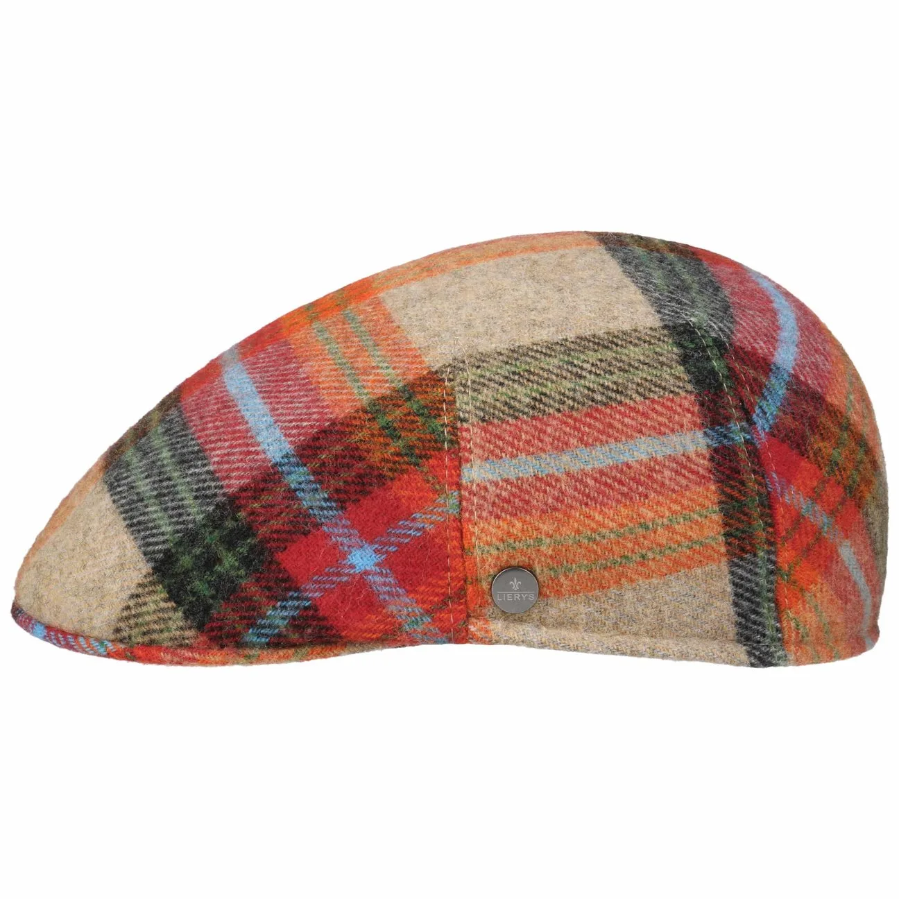 John Hanly Colour Wool Flat Cap by - mixed colours - Size: XL (60-61 cm) - Lierys - FashionsVida