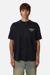 Mens Black Relaxed Fit Graphic Tee - Size Medium