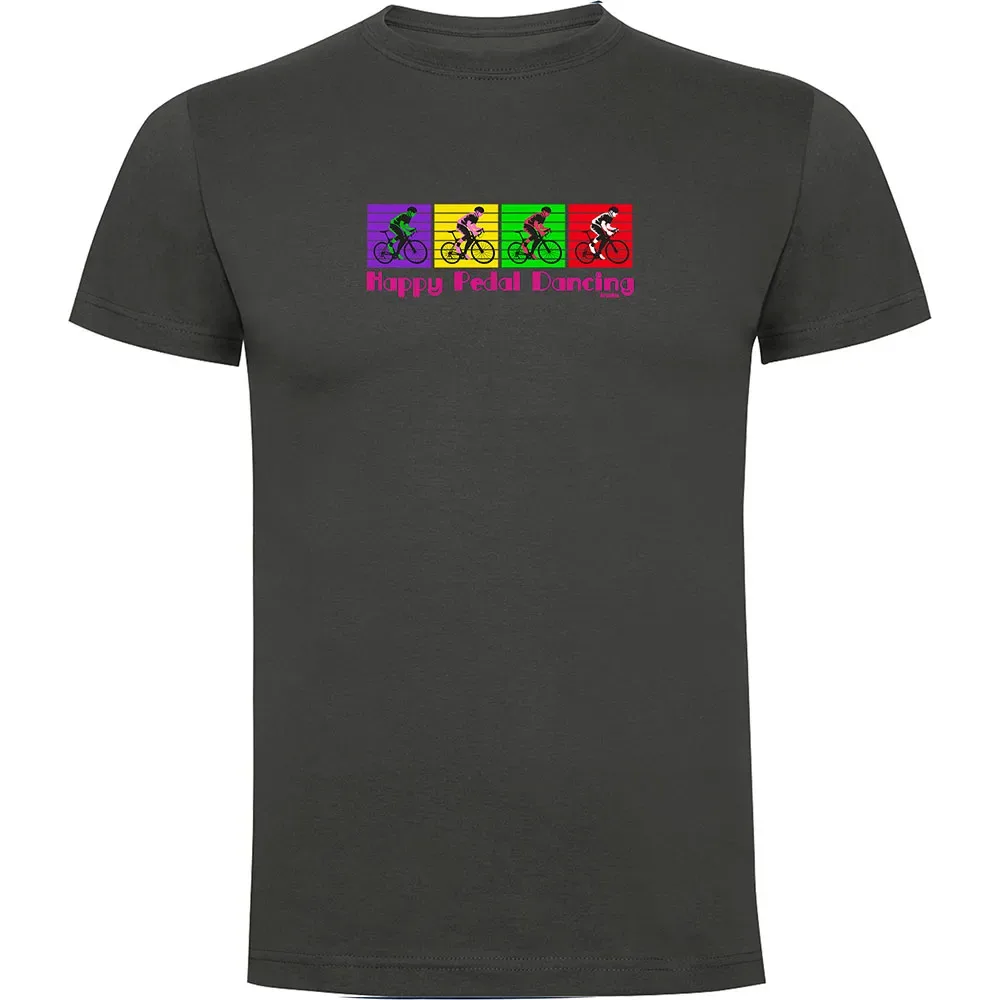 Maglietta A Maniche Corte Happy Pedal Dancing Dark Grey - Kruskis - FashionsVida