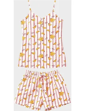 Pijama corto de mujer estampado de frutas - Gisela - FashionsVida