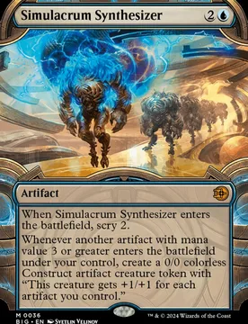 Simulacrum Synthesizer (Showcase Frame) (Foil) Outlaws of Thunder Junction The Big Score - Magic: The Gathering - FashionsVida