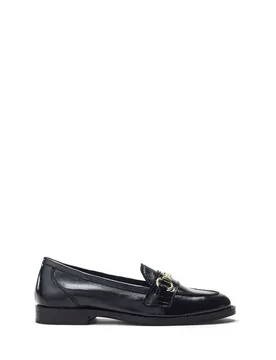 Women's 'Elarra' Patent Leather Brogues & Loafers in Black Size: 4 - Black - Size: 4 - Moda in Pelle - FashionsVida