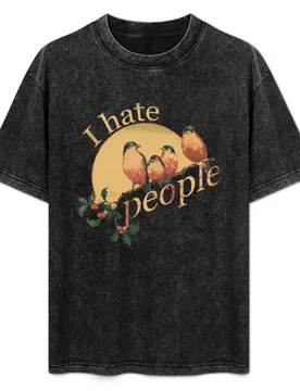 I Hate People Vintage Bird T-Shirt Simple Trendy Casual T-Shirt - Aliexpress - FashionsVida
