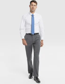 Pantalón de hombre regular de vestir gris - Mirto - FashionsVida