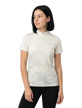 Maglia A Maniche Corte Nebula Half Zip Cream / White - Loeffler - FashionsVida